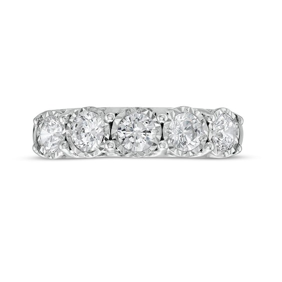 Previously Owned - 1 CT. T.w. Diamond Five Stone Anniversary Band in 10K White Gold