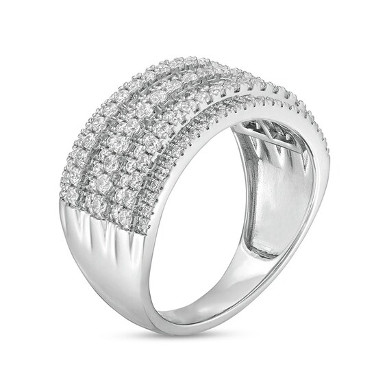 Previously Owned - 1 CT. T.w. Diamond Multi-Row Anniversary Band in 10K White Gold