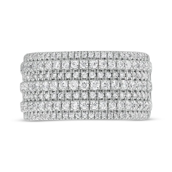 Previously Owned - 1 CT. T.w. Diamond Multi-Row Anniversary Band in 10K White Gold