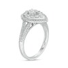 Thumbnail Image 3 of Previously Owned - 1 CT. T.W. Diamond Double Teardrop-Shaped Frame Vintage-Style Engagement Ring in 10K White Gold