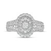 Thumbnail Image 4 of Previously Owned - 1 CT. T.W. Diamond Double Oval Frame Vintage-Style Split Shank Engagement Ring in 10K White Gold