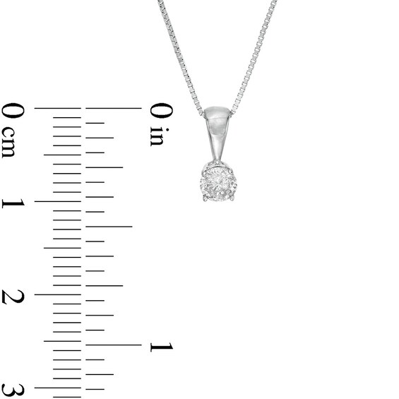 Previously Owned - 1/2 CT. T.w. Diamond Solitaire Pendant and Stud Earrings Set in 10K White Gold (I/I3)