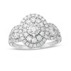 Previously Owned - 1 CT. T.w. Diamond Past Present FutureÂ® Double Oval Frame Engagement Ring In 10K White Gold