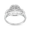 Thumbnail Image 4 of Previously Owned - 1 CT. T.W. Diamond Past Present Future® Double Oval Frame Engagement Ring in 10K White Gold