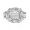 Thumbnail Image 3 of Previously Owned - 1-3/4 CT. T.W. Composite Diamond Cushion Frame Engagement Ring in 14K White Gold