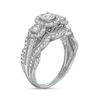 Thumbnail Image 3 of Previously Owned - 1 CT. T.W. Diamond Past Present Future® Scallop Vintage-Style Engagement Ring in 10K White Gold