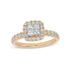 Thumbnail Image 1 of Previously Owned - 1 CT. T.W. Princess-Cut Quad Diamond Frame Engagement Ring in 14K Gold