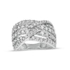 Thumbnail Image 1 of Previously Owned - 2 CT. T.W. Diamond Multi-Row Bypass Ring in 10K White Gold