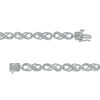 Thumbnail Image 3 of Previously Owned - 1/4 CT. T.W. Diamond Double Infinity Loop Bracelet in Sterling Silver – 7.25"