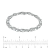 Thumbnail Image 4 of Previously Owned - 1/4 CT. T.W. Diamond Double Infinity Loop Bracelet in Sterling Silver – 7.25"