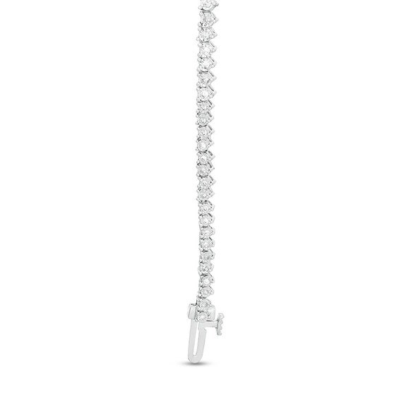 Previously Owned - 3 CT. T.w. Diamond Graduated Tennis Necklace in 10K White Gold - 16"