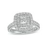 Thumbnail Image 1 of Previously Owned - 1-1/2 CT. T.W. Princess-Cut Diamond Double Frame Engagement Ring in 14K White Gold