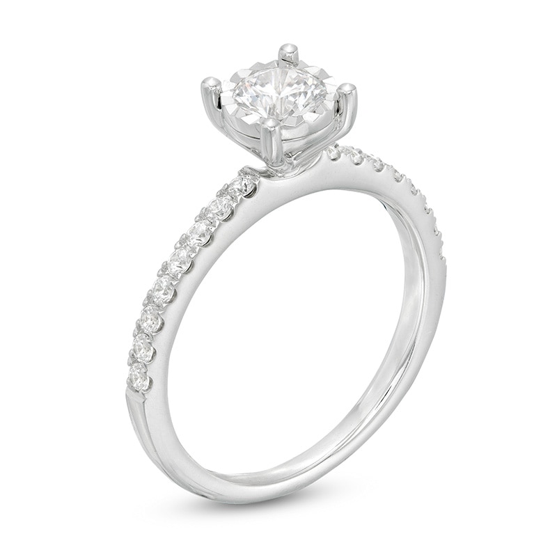 Main Image 2 of Previously Owned - 3/4 CT. T.W. Diamond Engagement Ring in 14K White Gold