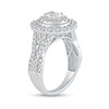 Thumbnail Image 2 of Previously Owned - 1-1/2 CT. T.W. Oval Diamond Frame Vintage-Style Multi-Row Engagement Ring in 14K White Gold
