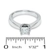 Thumbnail Image 3 of Previously Owned - 1 CT. T.W. Princess-Cut Diamond Ribbon Ring in 14K White Gold