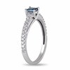 Thumbnail Image 2 of Previously Owned - 1/2 CT. T.W.  Blue and White Diamond Engagement Ring in 10K White Gold