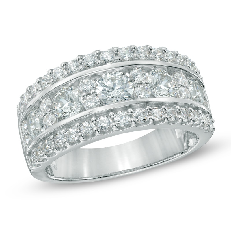 Main Image 1 of Previously Owned - 2 CT. T.W. Diamond Anniversary Band in 14K White Gold
