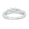 Thumbnail Image 3 of Previously Owned - 1/2 CT. T.W. Princess-Cut Diamond Past Present Future® Engagement Ring in 10K White Gold