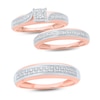 Thumbnail Image 2 of Previously Owned - Men's Diamond Accent Double Row Wedding Band in 10K Rose Gold