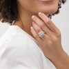 Thumbnail Image 2 of Previously Owned - 2 CT. T.W. Quad Princess-Cut Diamond Vintage-Style Multi-Row Engagement Ring in 14K White Gold