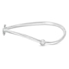 Thumbnail Image 1 of Previously Owned - Marilyn Monroe™ Collection 1/10 CT. Diamond Solitaire Curved Bangle in Sterling Silver
