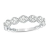 Thumbnail Image 1 of Previously Owned - 1/4 CT. T.W. Quad Diamond Vintage-Style Anniversary Band in 10K White Gold