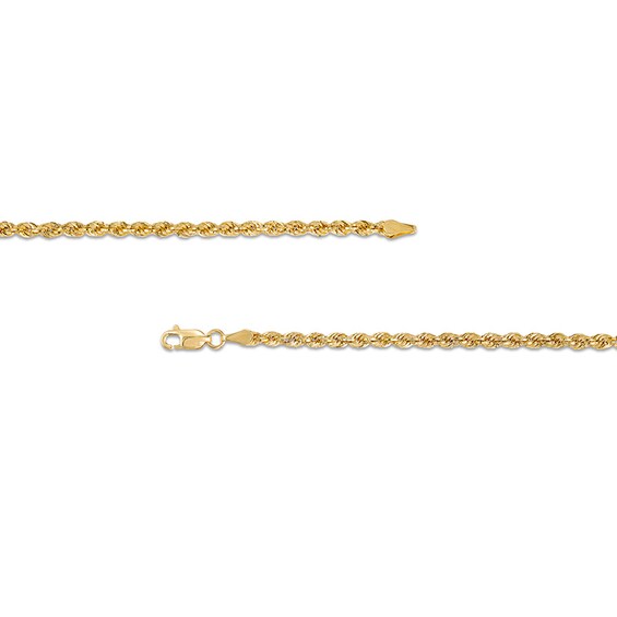 Previously Owned - 3.15mm Evergreen Rope Chain Necklace in Hollow 10K Gold - 24"