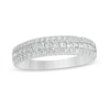 Thumbnail Image 1 of Previously Owned - 5/8 CT. T.W. Princess-Cut and Round Diamond Multi-Row Band in 14K White Gold