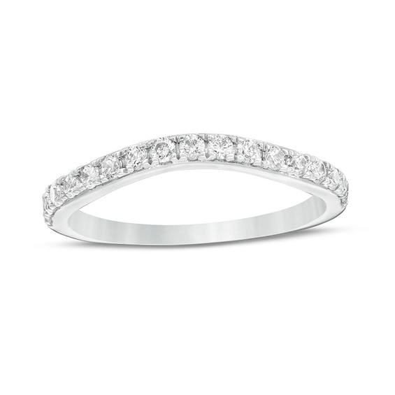 Previously Owned - 3/8 CT. T.w. Diamond Contour Anniversary Band in 14K White Gold