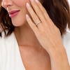 Thumbnail Image 2 of Previously Owned - 3/8 CT. T.W. Diamond Contour Anniversary Band in 14K White Gold