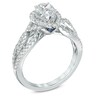 Thumbnail Image 2 of Previously Owned - Vera Wang Love Collection 1 CT. T.W. Pear-Shaped Diamond Vintage-Style Ring in 14K White Gold