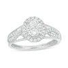 Thumbnail Image 1 of Previously Owned - 1/2 CT. T.W. Diamond Oval Frame Twist Vintage-Style Engagement Ring in 14K White Gold