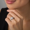 Thumbnail Image 2 of Previously Owned - 1/2 CT. T.W. Diamond Oval Frame Twist Vintage-Style Engagement Ring in 14K White Gold