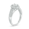 Thumbnail Image 3 of Previously Owned - 1/2 CT. T.W. Diamond Oval Frame Twist Vintage-Style Engagement Ring in 14K White Gold