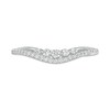 Thumbnail Image 4 of Previously Owned - 1/5 CT. T.W. Diamond Five Stone Contour Anniversary Band in 10K White Gold