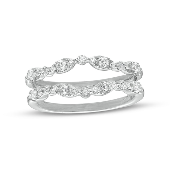 Previously Owned - 1/2 CT. T.w. Composite Marquise Diamond Solitaire Enhancer in 14K White Gold