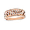 Thumbnail Image 1 of Previously Owned 1/4 CT. T.W. Diamond Vintage-Style Multi-Row Anniversary Band in 10K Rose Gold
