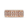 Thumbnail Image 4 of Previously Owned 1/4 CT. T.W. Diamond Vintage-Style Multi-Row Anniversary Band in 10K Rose Gold