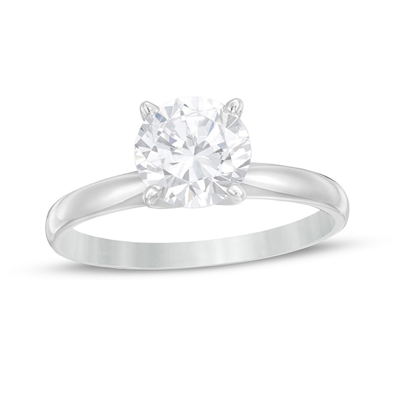 Previously Owned - 1-1/2 CT. T.w. Diamond Solitaire Engagement Ring in 14K White Gold (I/I2)