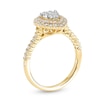 Thumbnail Image 3 of Previously Owned - 1/2 CT. T.W. Pear-Shaped Multi-Diamond Double Frame Engagement Ring in 10K Gold