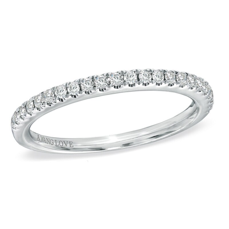 Main Image 1 of Previously Owned Vera Wang Love Collection 1/4 CT. T.W. Diamond Band in 14K White Gold
