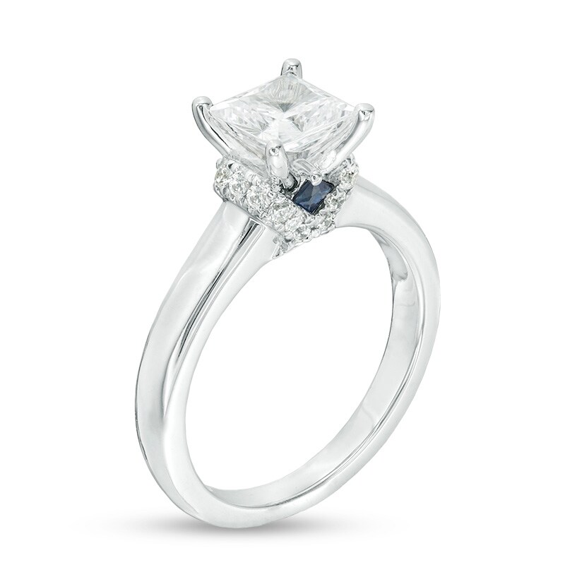 Main Image 2 of Previously Owned Vera Wang Love Collection 1-5/8 CT. T.W. Princess-Cut Diamond Engagement Ring in 14K White Gold (I/SI2)