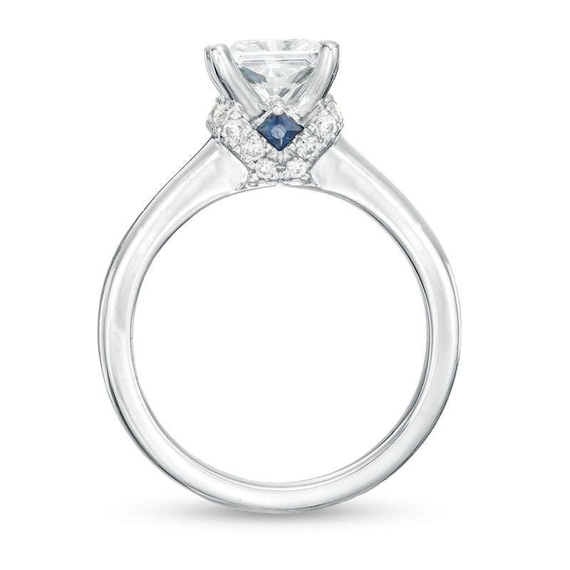 Main Image 3 of Previously Owned Vera Wang Love Collection 1-5/8 CT. T.W. Princess-Cut Diamond Engagement Ring in 14K White Gold (I/SI2)
