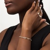Thumbnail Image 2 of Previously Owned 1/2 CT. T.W. Diamond Paper Clip Link Bracelet in 10K Gold - 7.5"