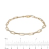 Thumbnail Image 4 of Previously Owned 1/2 CT. T.W. Diamond Paper Clip Link Bracelet in 10K Gold - 7.5"