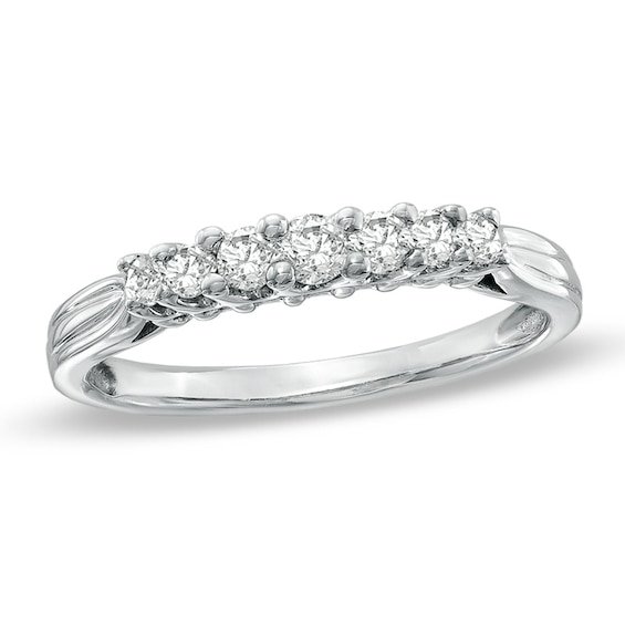 Previously Owned 1/2 CT. T.w. Diamond Seven Stone Band in 10K White Gold