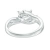Thumbnail Image 4 of Previously Owned 1/2 CT. T.W. Princess-Cut Diamond Three Stone Swirl Engagement Ring in 14K White Gold