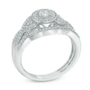 Thumbnail Image 2 of Previously Owned 3/8 CT. T.W. Diamond Frame Braid Bridal Set in 10K White Gold