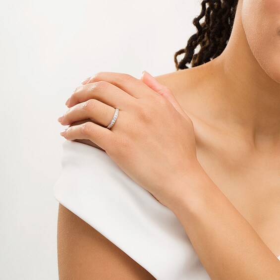 Previously Owned 1/2 CT. T.w. Diamond Band in 14K White Gold (I/Si2)