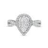 Thumbnail Image 4 of Previously Owned 1-1/4 CT. T.W. Composite Pear-Shaped Diamond Frame Twist Shank Engagement Ring in 14K White Gold